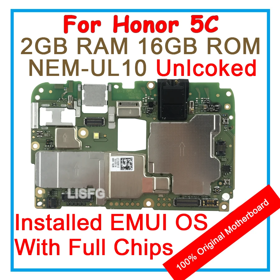 2 Гб ОЗУ 16 Гб ПЗУ для HUAWEI Honor 5C 5 C NEM-UL10 материнская плата разблокированная оригинальная материнская плата EMUI с полным чипом