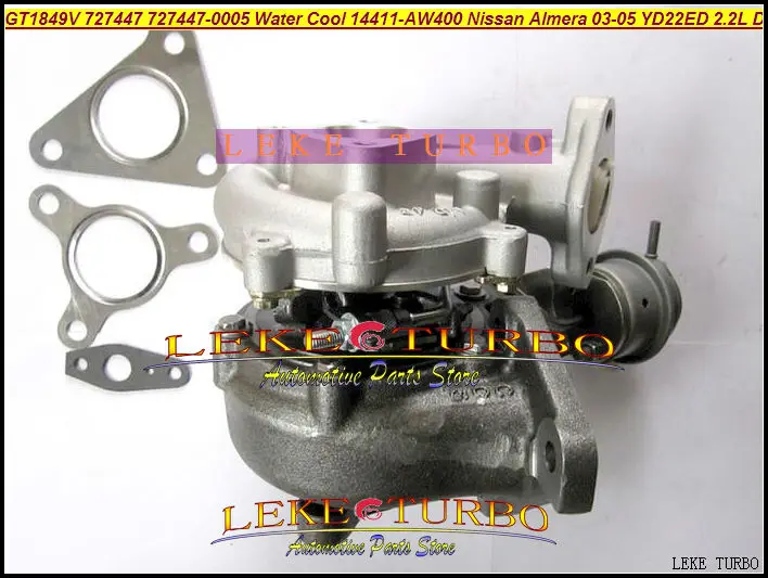 GT1849 727447 727447-0005 14411-AW400 14411AW400 турбокомпрессор с водяным охлаждением для NISSAN ALMERA
