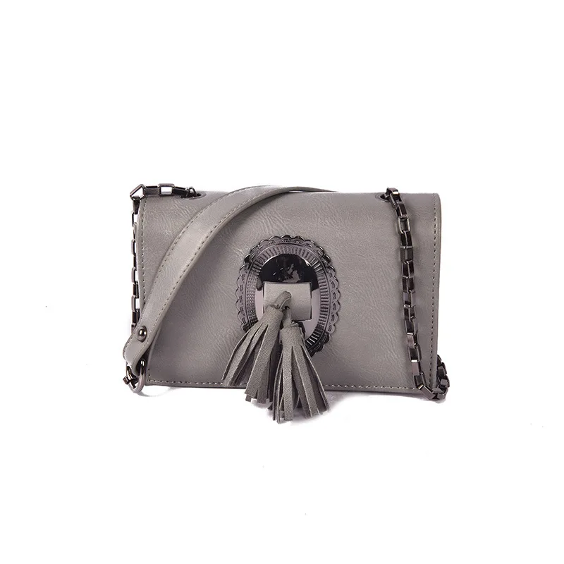 2017 Women Messenger Bags Tassel Shoulder Bag Chains Crossbody For Ladies Casual leather bags bolsas feminina | Багаж и сумки