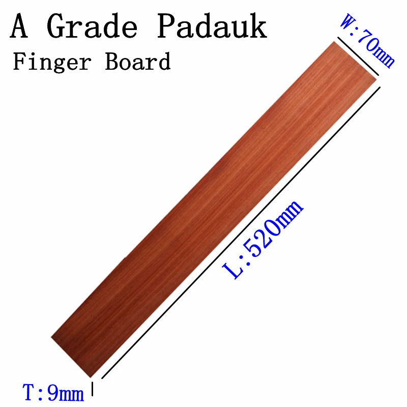 padaud520 70 9mm Африканский Padauk деревянный Гриф для классической гитары стандарт 650 мм аккорд длина полуобработанный гриф Pterocarpus Soyauxii - Цвет: padaud520 70 9mm
