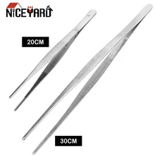 NICEYARD Домашний медицинский сад кухонный инструмент для барбекю DIY зубчатый Пинцет длинный барбекю еда Tong Прямой пинцет из нержавеющей стали
