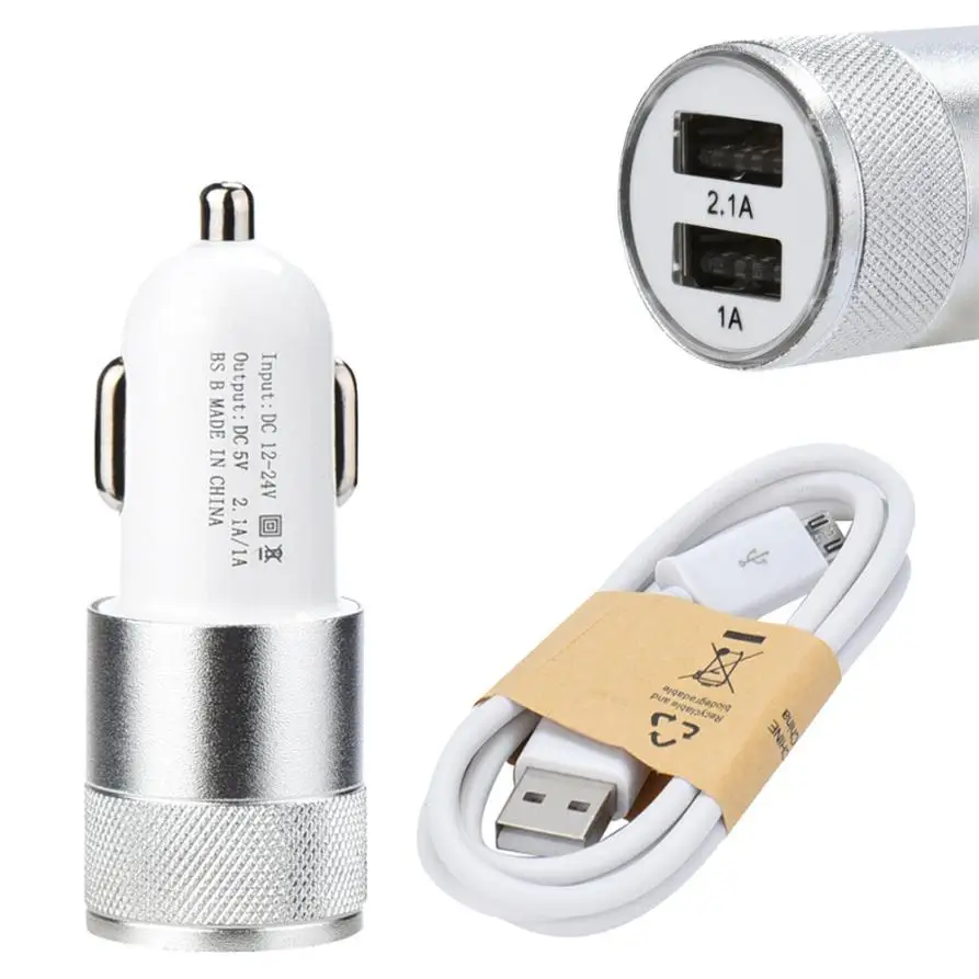 Адаптер для автомобильного зарядного устройства с двумя USB-портами 5 В/2 1 а А +