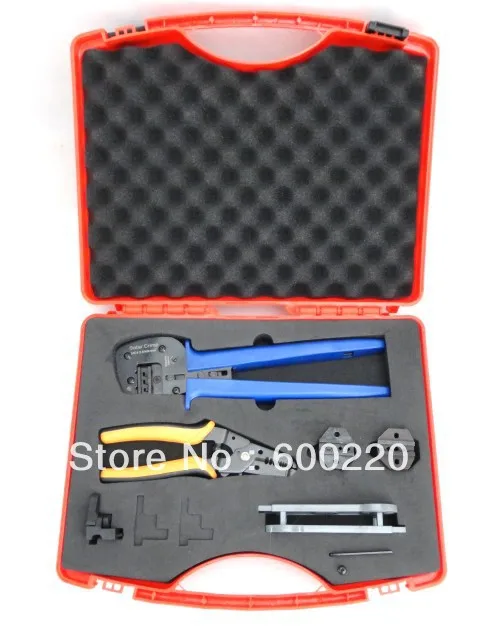 Solar Tool Kit  MC4 crimping tool kit  A2546-5D2, combination tool set for crimping solar PV cables  MC4, MC3, Tyco connectors