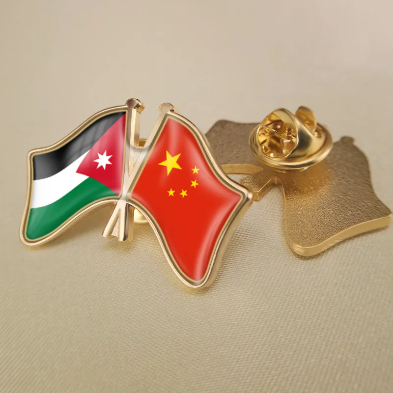 Китай и Джордан перекрестные двойные блестящие булавки броши значки - купить по