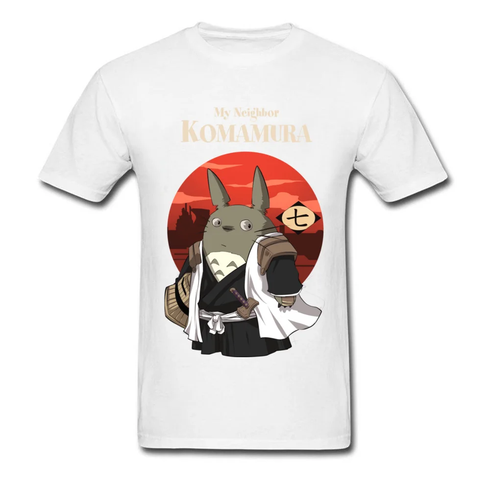 Милая Мужская футболка с рисунком из мультфильма Мой сосед черный топ коротким