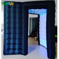 new 2 5 or 2 3m sector shape photo booth enclosure with led changing lights inner air blower and controller for wedding party