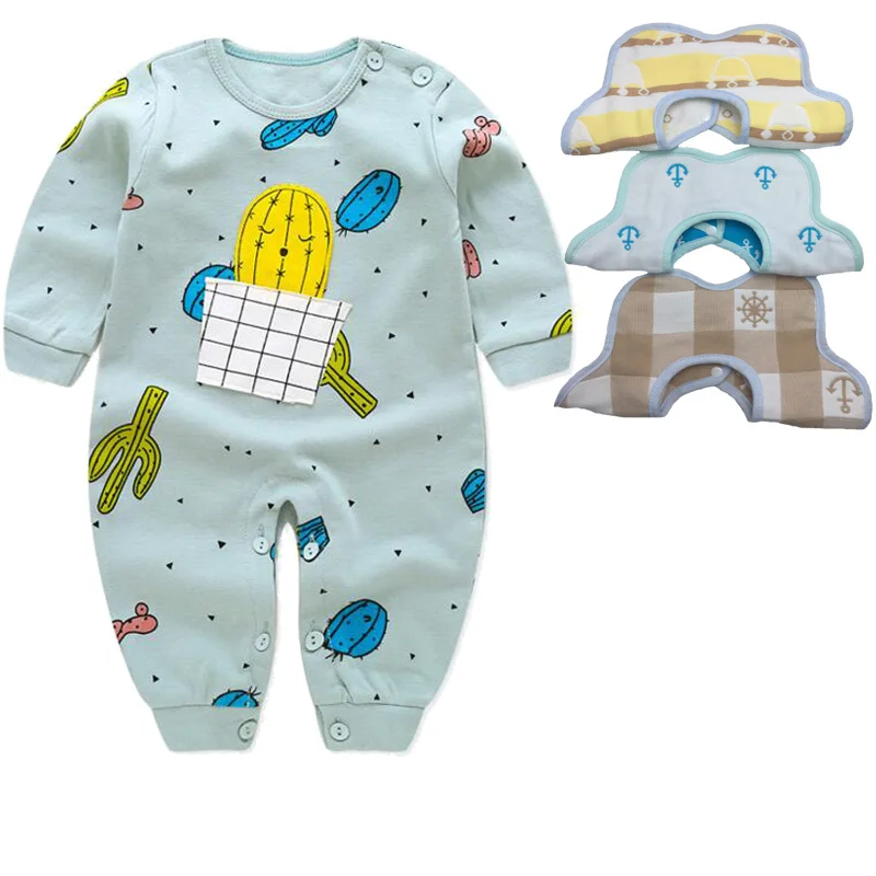 Детский комплект одежды Комбинезоны и нагрудники для новорожденных комплекты