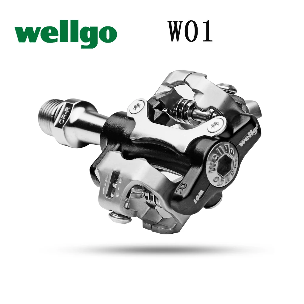 Wellgo W01 MTB велосипедная педаль для велоспорта бесклипсовая легкая 9/16 &quot CR MO