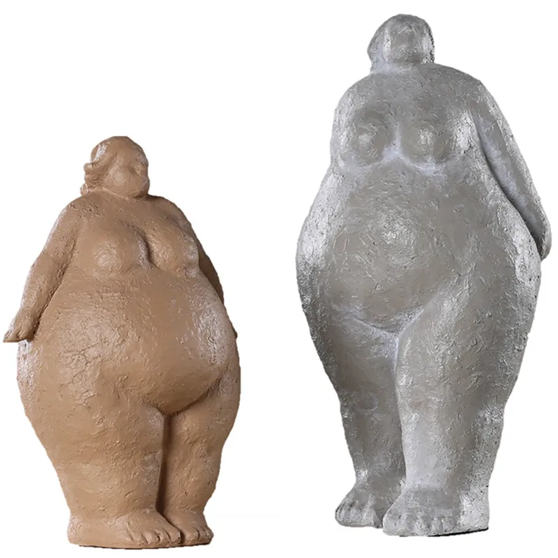 Милые художественные украшения с абстрактными изображениями полных женщин для