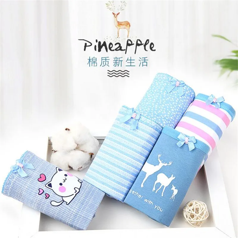 Женское белье 2017 новые студенческие трусики хлопковые для девушек прозрачные 2XL