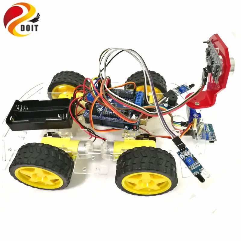 ИК контроль отслеживания препятствий 4WD Arduino робот шасси автомобиля комплект с UNO