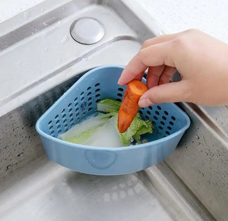Треугольная корзина для слива воды пластиковый держатель губки аксессуары кухни