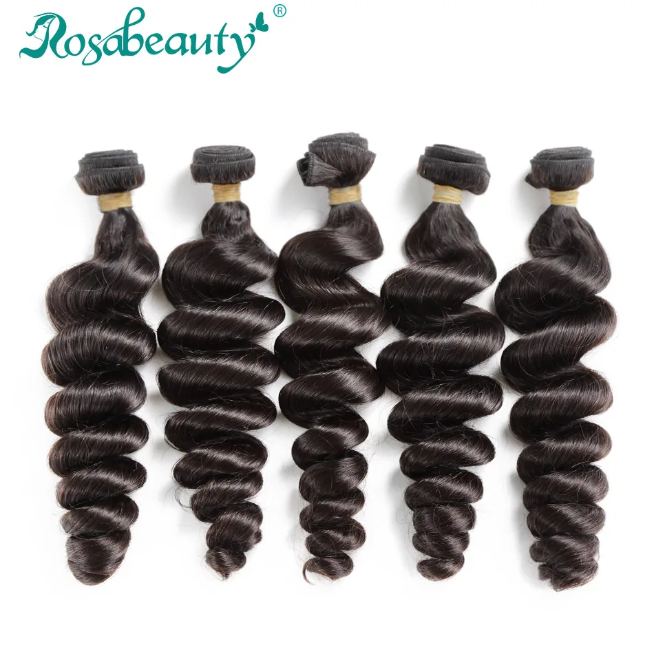 Rosa beauty Продукты для волос перуанские прямые волосы свободная волна 10 шт./партия