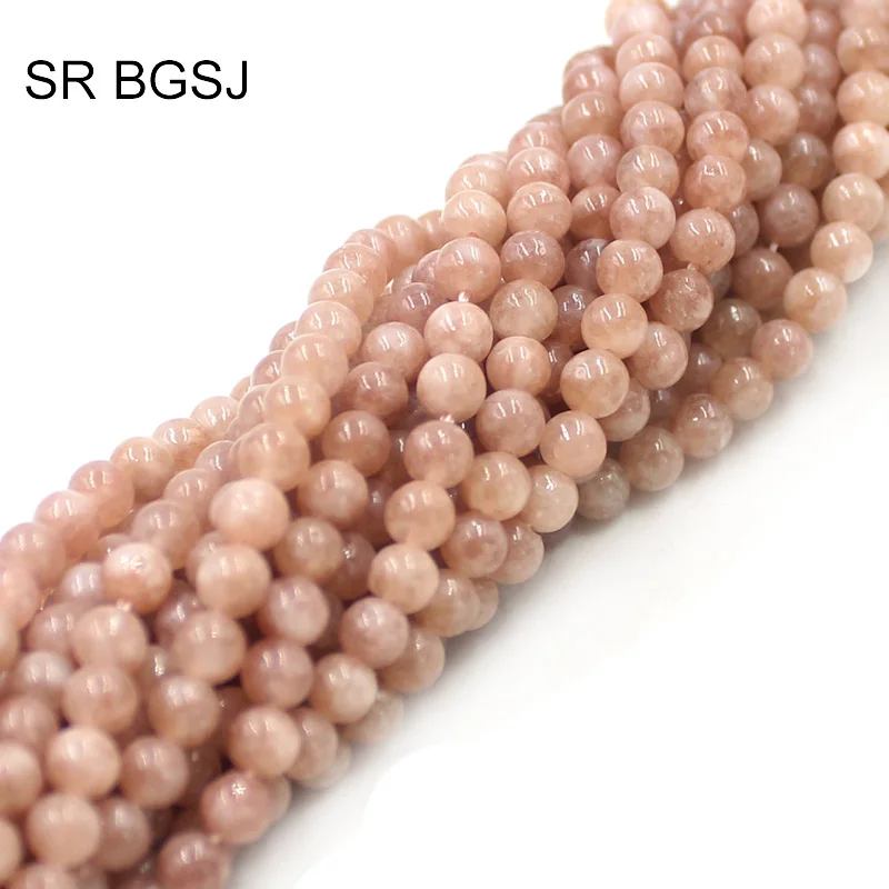 Free Shipping 4mm Round Stones Sun Stone Jewelry Accessories Spacer Bail Beads Strand 15&quot|Бусины| |