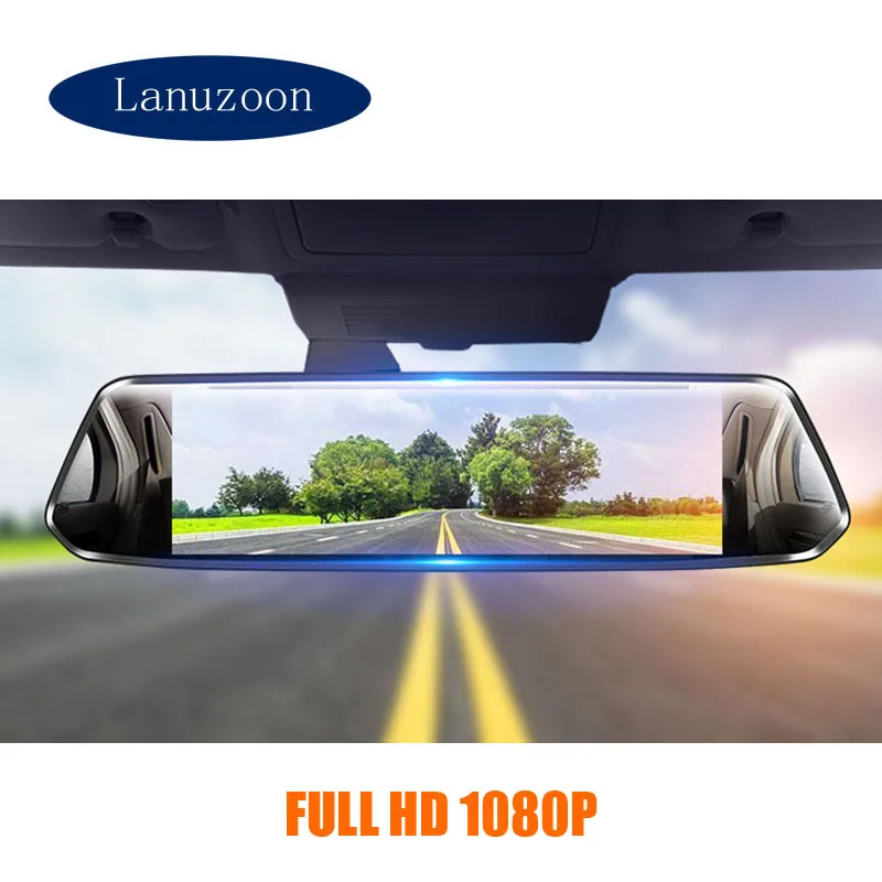 Автомобильный регистратор Full HD 1080 P двойной DVR ночного видения с зеркалом заднего