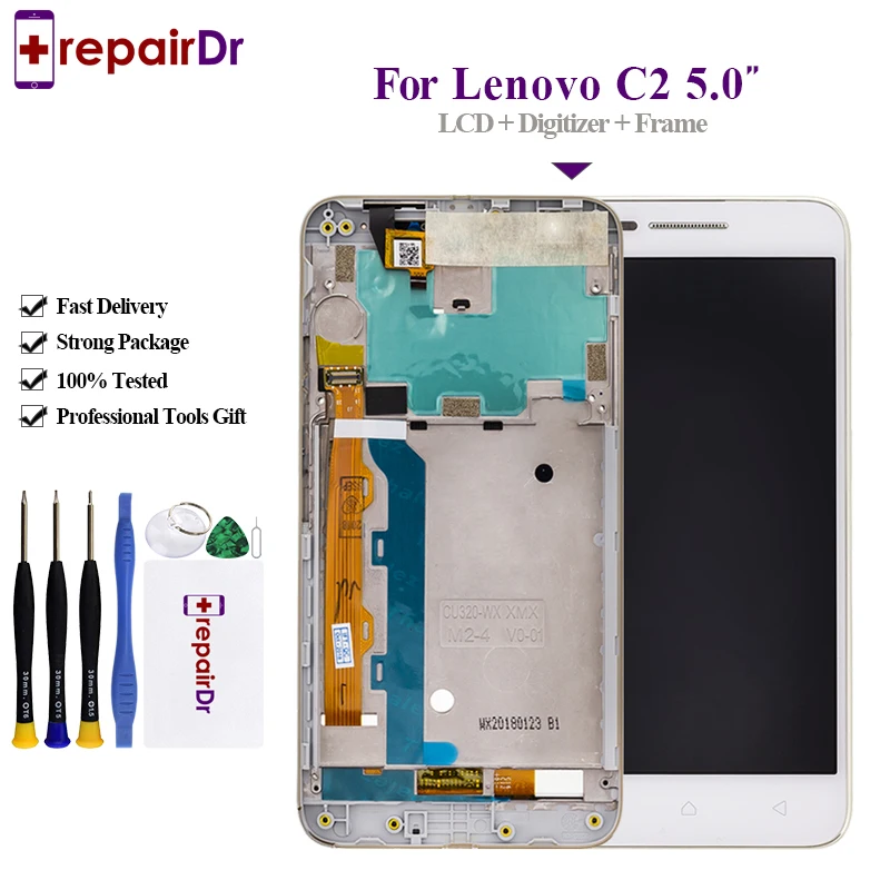 Оригинальный ЖК дисплей для Lenovo C2 с сенсорным экраном и дигитайзером 100%