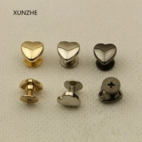 xunzhe 20pcs new heart shaped rivet leather screw belt bag decoration rivet leather hardware accessories bucket nail