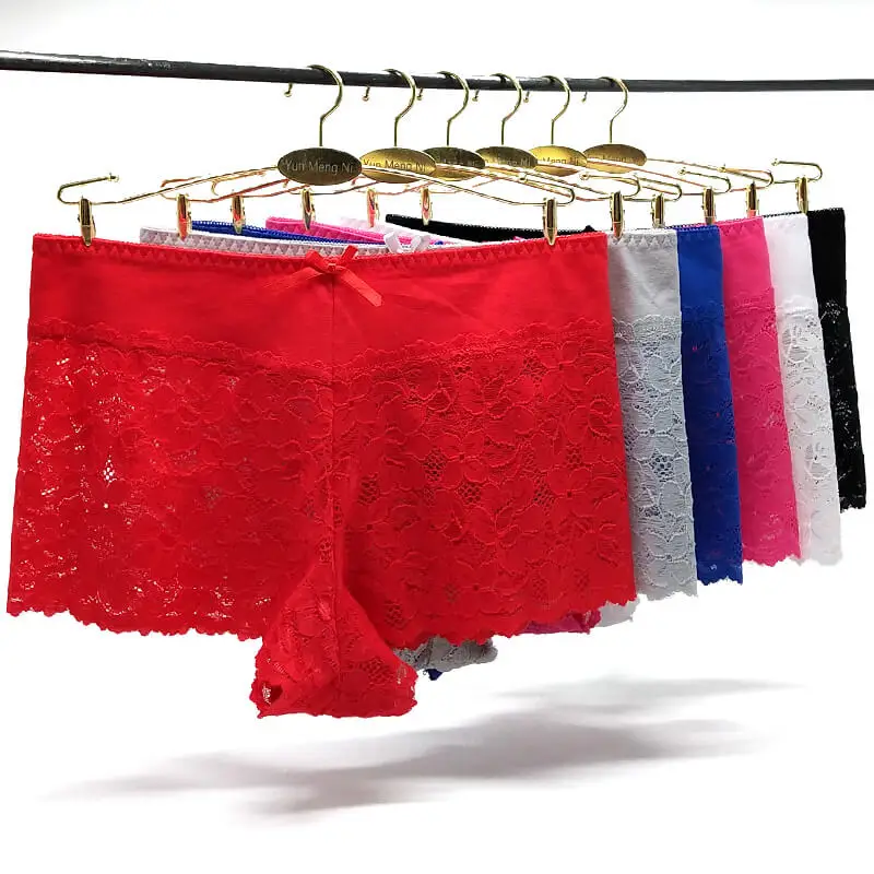 12 шт./партия средняя посадка трусы боксеры для молодых девушек сексуальные