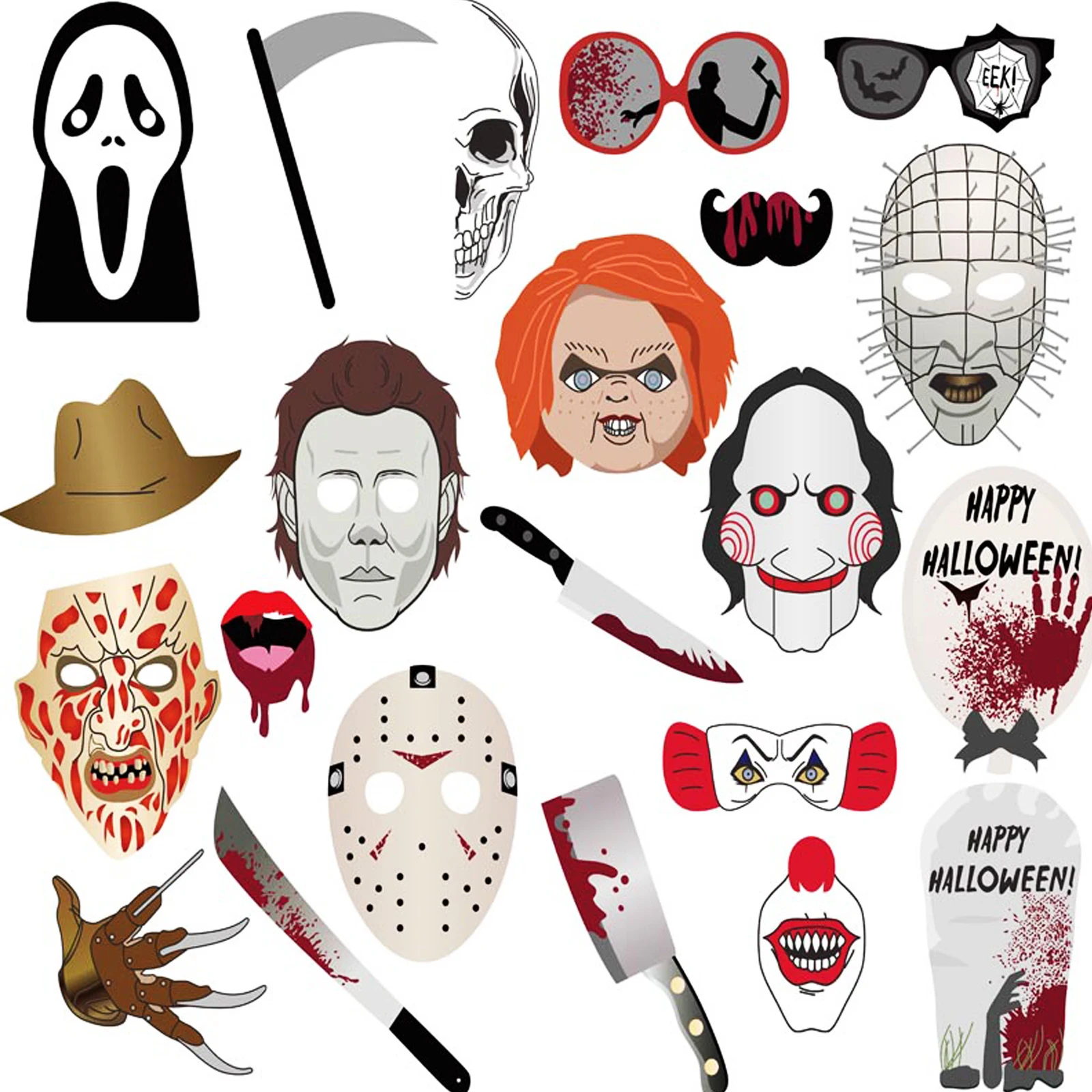 Хэллоуин фото стенд реквизит ужас бумага вампира бита реквизиты дом с