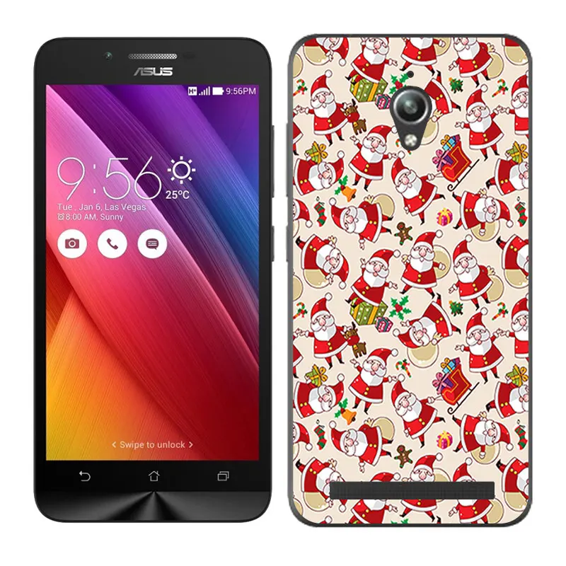 Защитный Мягкий чехол из ТПУ на Рождество для ASUS Zenfone GO ZC500TG 5 0 дюймов телефона с
