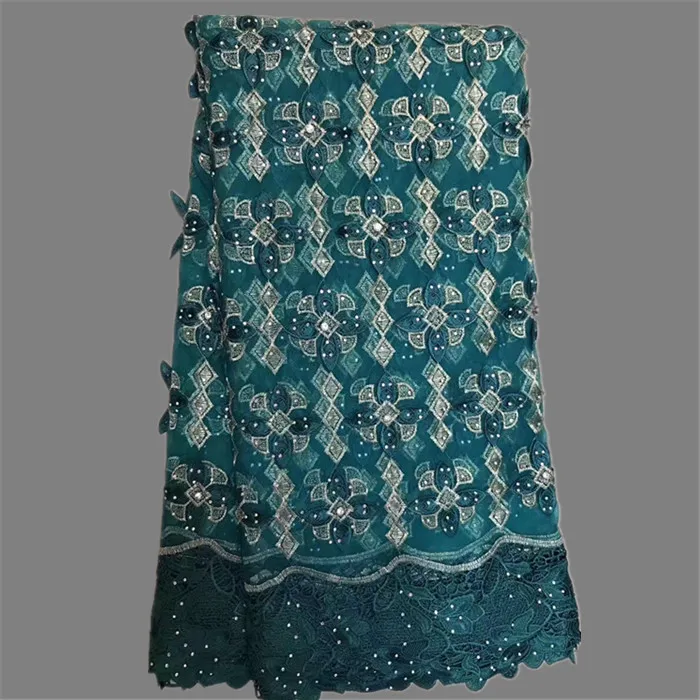 Последние Вышивка французский чистая кружевной ткани свадебные/Paryt тюль ткань со