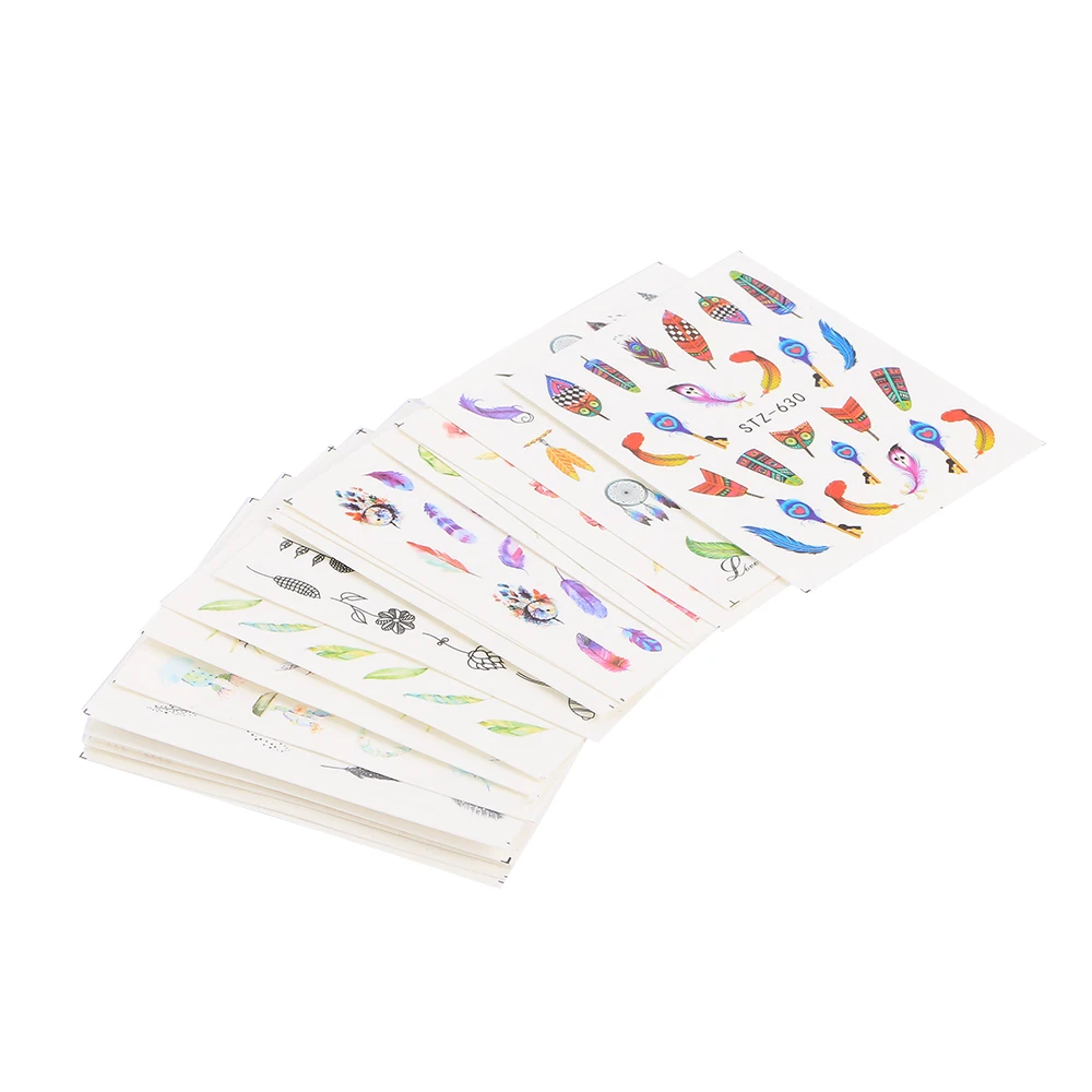 Переводная вода 18 листов сделай сам наклейка на ногти цветок слайдеры Бабочка