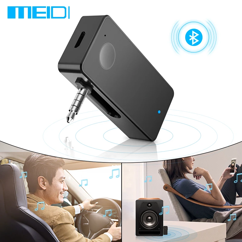 MEIDI беспроводной Aux аудио приемник адаптер громкой связи bluetooth автомобильный комплект 3,5 мм разъем Bluetooth 4,2 для динамика наушников стерео