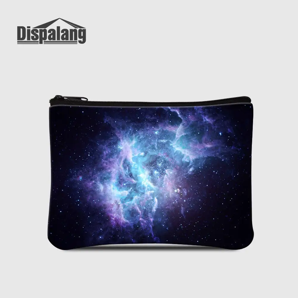 Dispalang Universe Galaxy принт женский кошелек на молнии брендовый Кошелек для монет дизайнерская открытка чехол для телефона Девочки Мальчики Дети деньги сумка - Цвет: Розовый