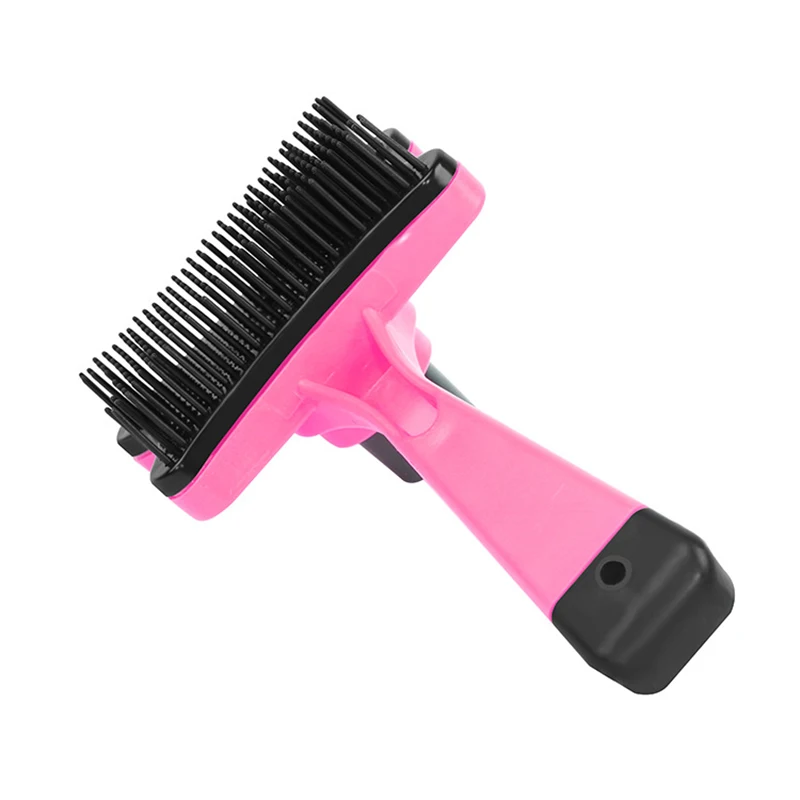 Pink Щетка для удаления волос для собак и кошек Расческа для щенка уход за домашними животными инструменты для ухода за волосами триммер 4 цвета расческа для собак и кошек - Цвет: Pink