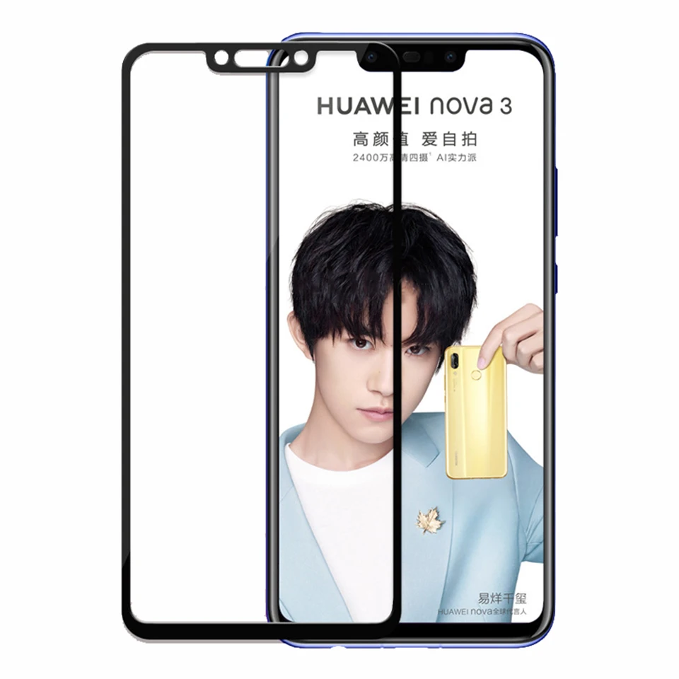 2 шт./лот закаленное стекло для Huawei Nova 3 Полное покрытие 9H защитная пленка