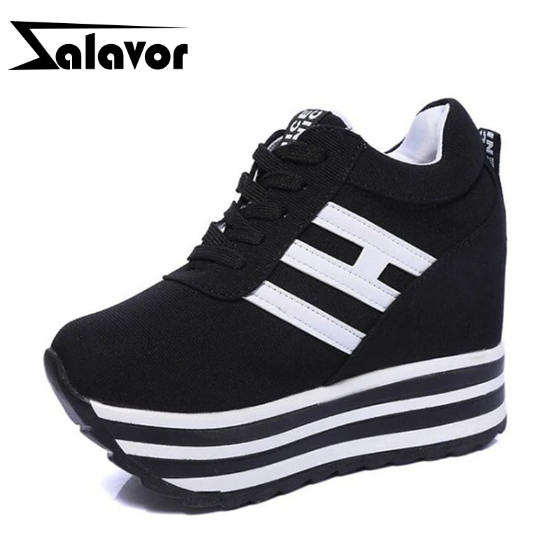 ZALAVOR/Женская обувь на высоком каблуке повседневная платформе увеличивающая рост