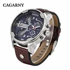 Классические кварцевые часы для мужчин Топ люксовый бренд Cagarny кожаный ремешок спортивные мужские наручные часы мужские 2 раза военные zegarek meski
