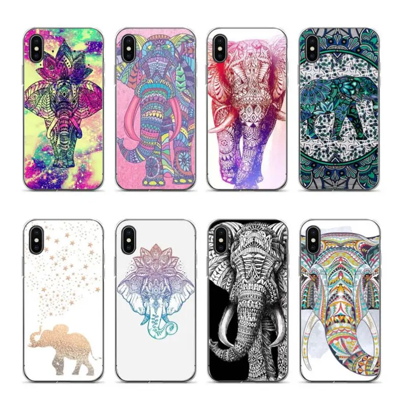 Индийский Лотос этнический слон Африканский племен Мягкий силиконовый чехол для