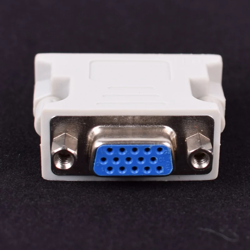 Белый с DVI на VGA конвертер 24 + 5 мужчина к переходник внутренней резьбой для HDTV ЖК