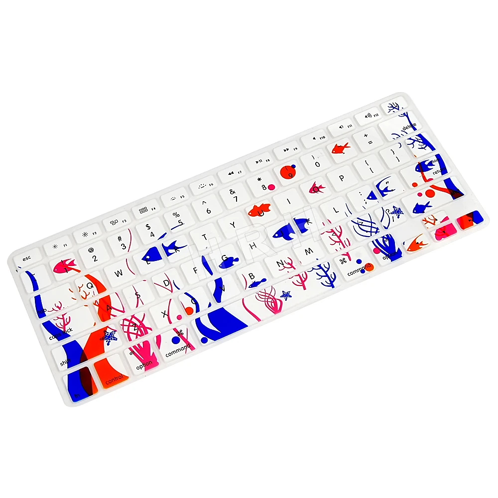 Новая цветная Защитная пленка с рисунком маленькой рыбки для Macbook Air Pro 13 15 17