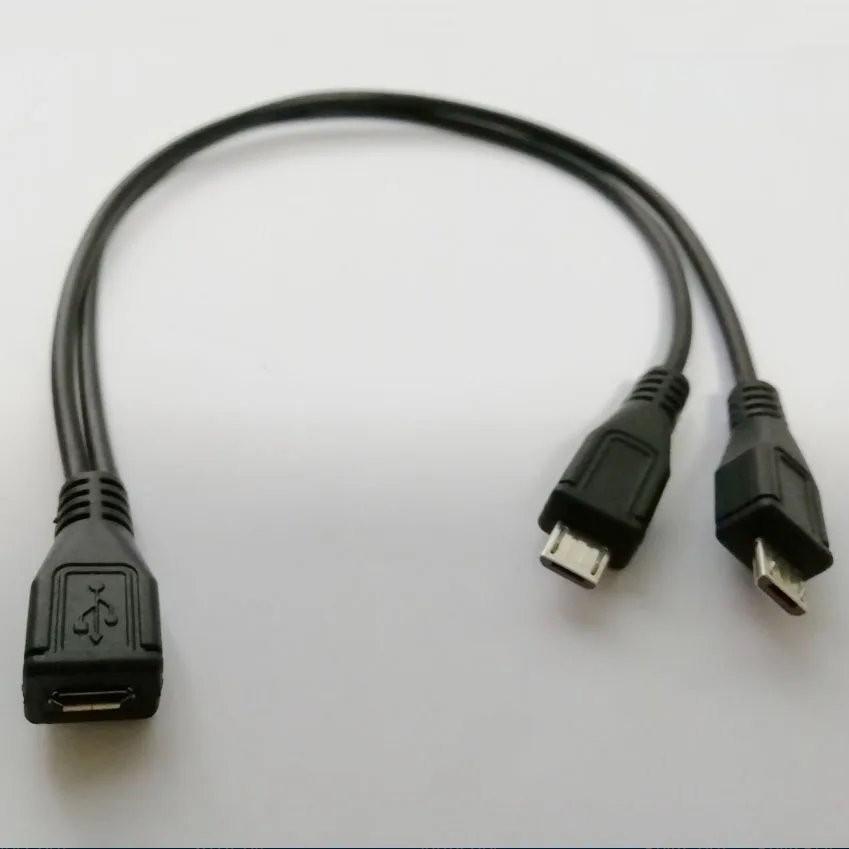 Кабель для зарядки с разъемом Micro USB типа мама и двумя USB|Кабели MP3/MP4-плееров| |