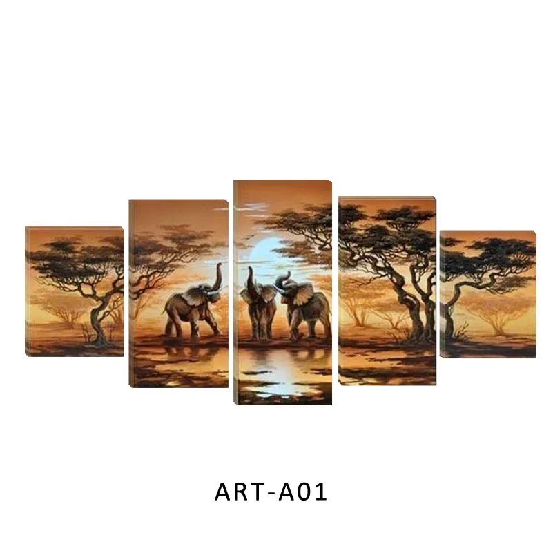 Африканский пейзаж холст ручная работа современная абстрактная картина маслом