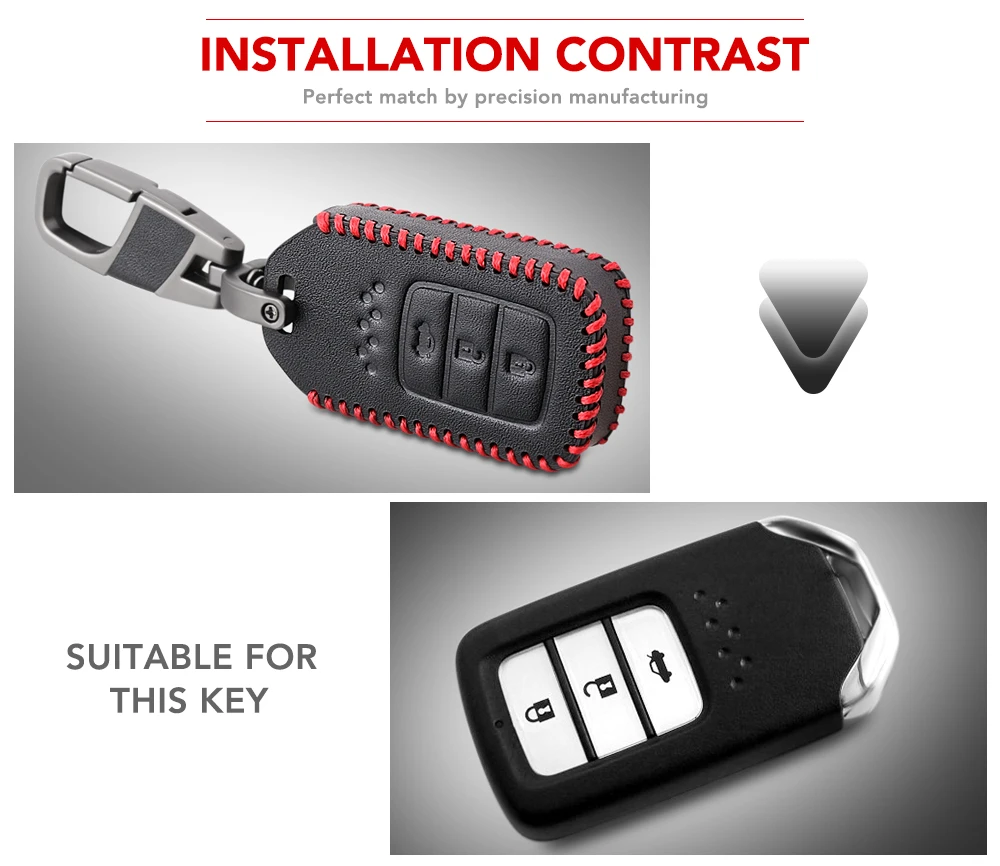 3 кнопки из натуральной кожи чехол для дистанционного ключа автомобиля протектор