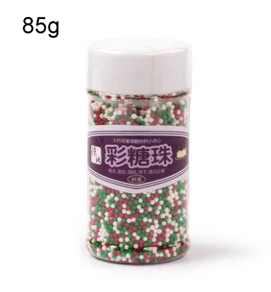 85g Christmas 2mm 85 г/20 г маленькие 2 мм сахарные бусины съедобные жемчужные сахарные шарики помадка DIY рождественские украшения для выпечки, торта сахарные конфеты Fimo глина GYH - Цвет: 85g Christmas 2mm