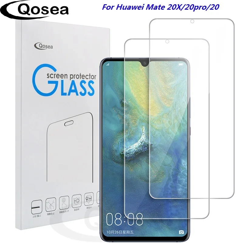 Qosea 10 шт. пленка из закаленного стекла для huawei mate 20 X защитная экрана 9H Ультра