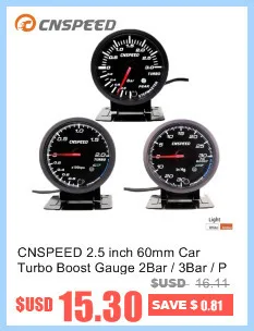 CNSPEED Shark style 7 цветов 12 в автомобильный вакуумный манометр метр для Honda Golf 2 mk2 Авто измерительное устройство для автомобиля POD универсальное
