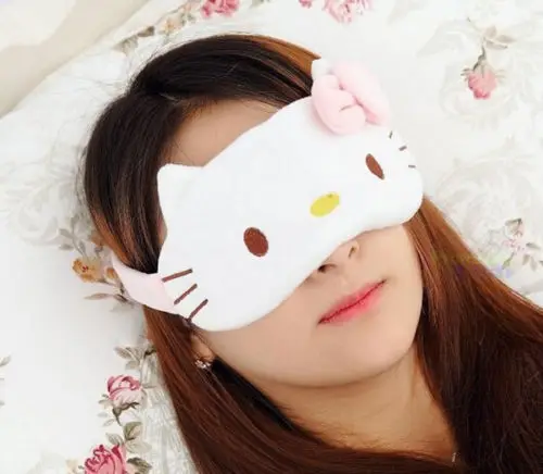 Рисунок «Hello Kitty» мягкие сна маска первой помощи тени для бровей Повязка Чехол c/w пакет со льдом для YEY-D98