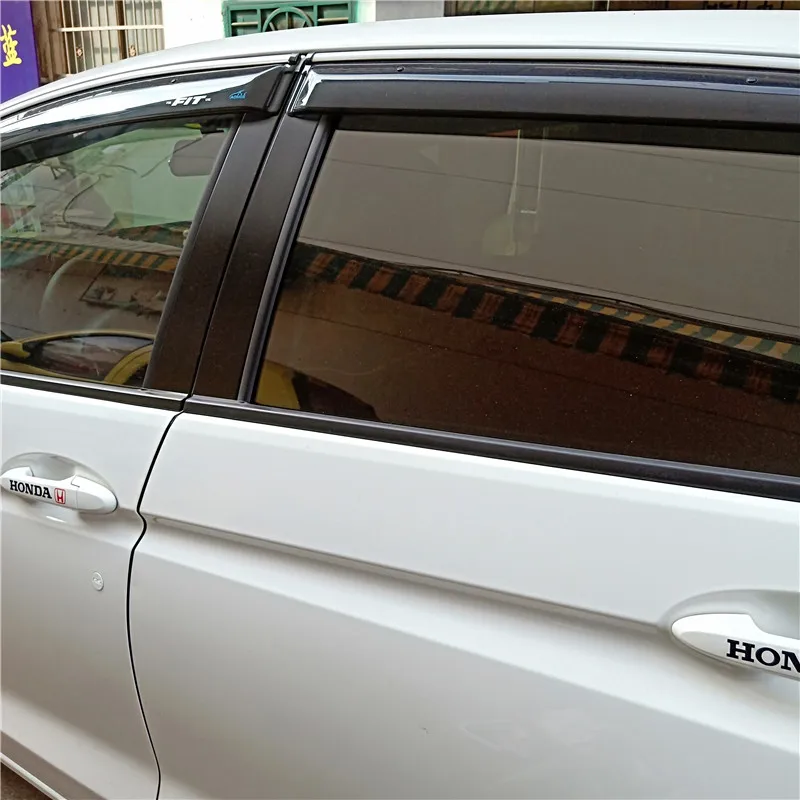 Для Honda FIT Jazz Пластиковый оконный козырек Vent Shades Защита от солнца и дождя для 2014 15 16
