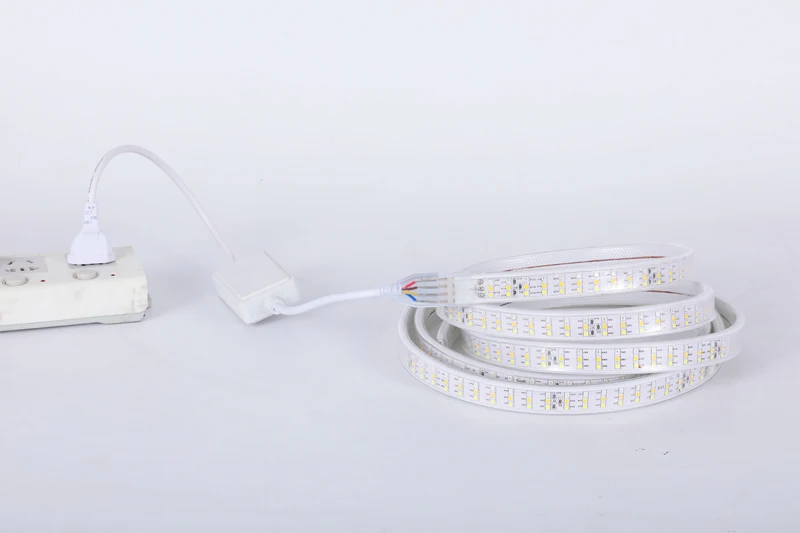 Светодиодная лента теплая белая синяя сменная SMD2835 высокая яркость 240 светодиодный s/m неоновые рождественские светодиодные световые полоски с вилкой питания Светильник ing