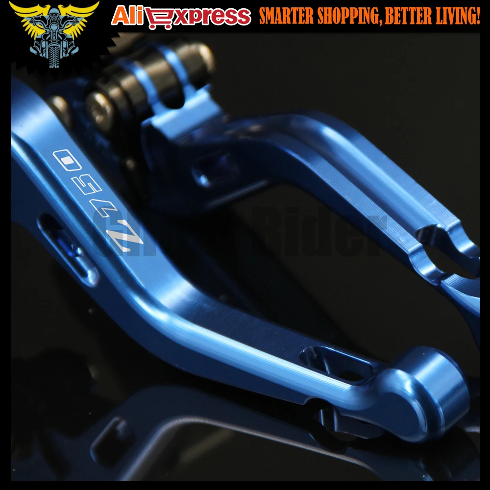 С логотипом (Z750) 2 пальца короткие рычаги сцепления для мотоцикла Kawasaki Z750 (не Z750S