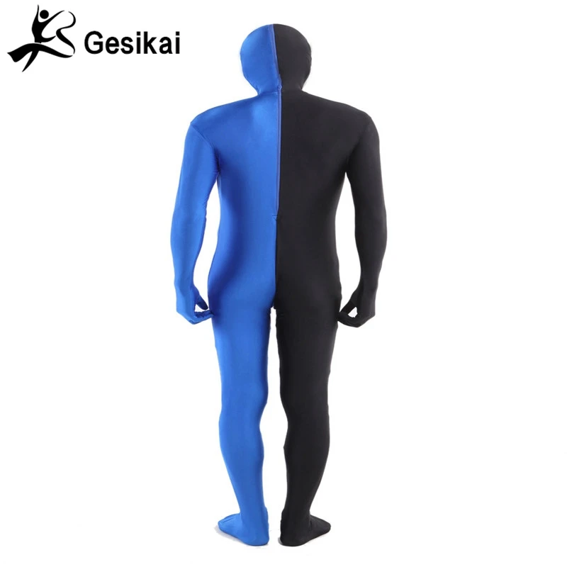 Мужской взрослый полный Zentai боди смешанных цветов спандекс лайкра колготки