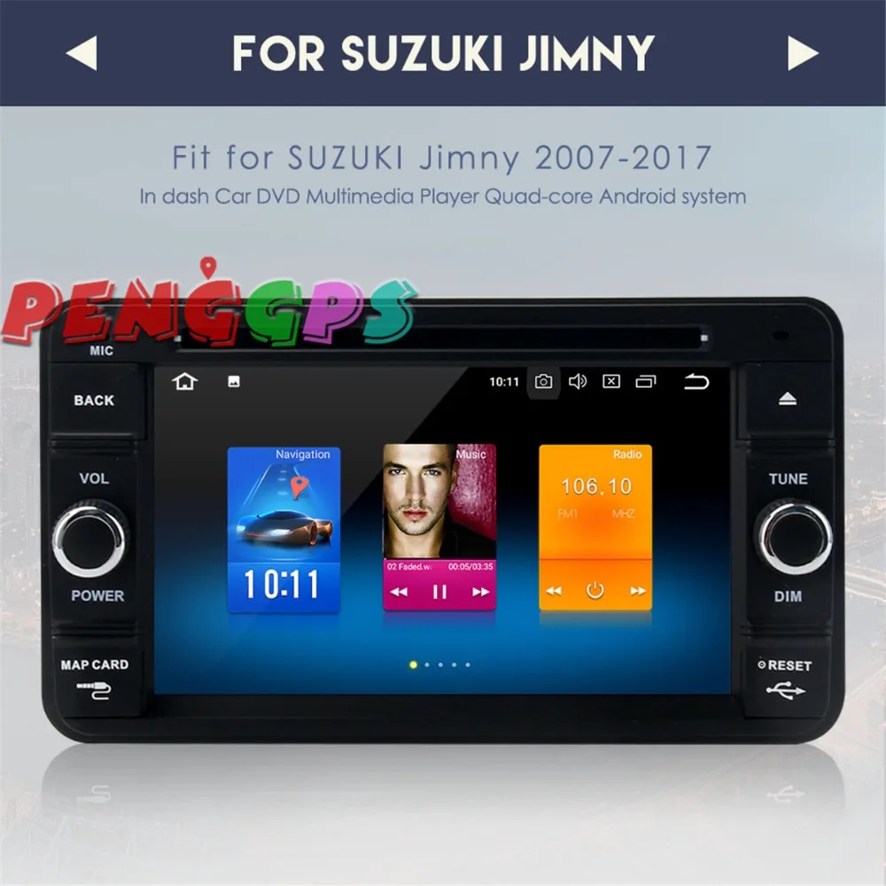 Android 8 0 7 1 Автомобиль Радио Стерео головное устройство gps для Suzuki Jimny 2007 2008 2009 2010 2011