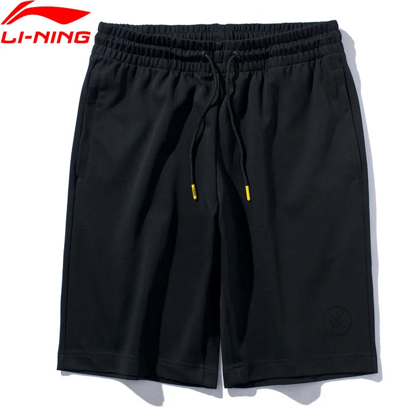 Li-Ning мужские спортивные шорты с дышащей подкладкой из 72% хлопка и 28% полиэстера AKSP129 MKD1625
