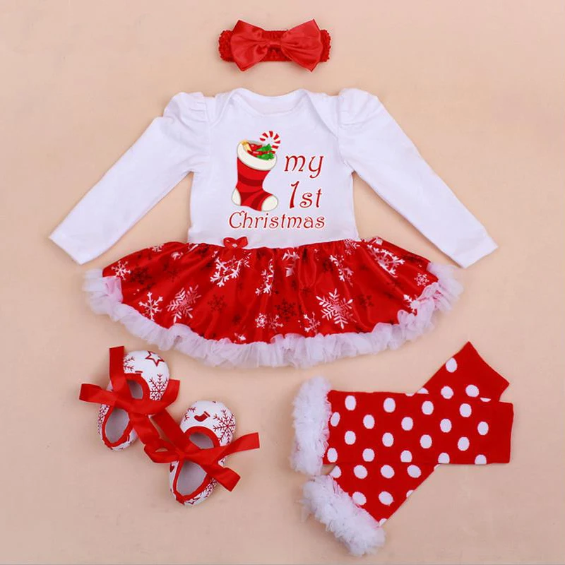 Детские комбинезоны на Рождество Костюмы для маленьких девочек Кружевные с