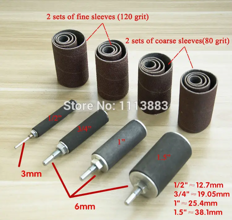 20 шт. длинный барабанный шлифовальный набор для перфоратора (1/2 &quot 3/4&quot 1 1-1/2&quot с